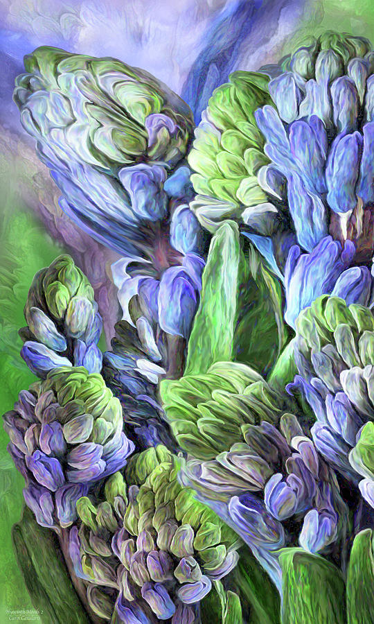 Hyacinth Moods 2 Mixed Media by Carol Cavalaris
