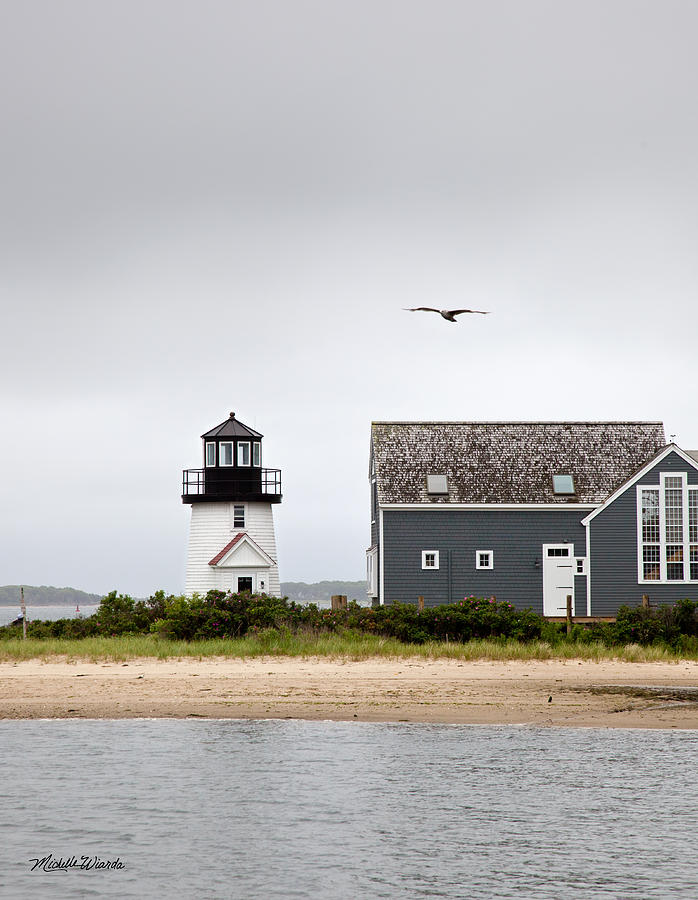 Seagull Photograph - Hyannis Harbor Lighthouse Cape Cod Massachusetts by Michelle Constantine