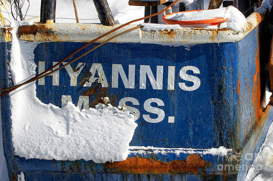 Winter Photograph - Hyannis Massachusetts fishing boat by Matt Suess