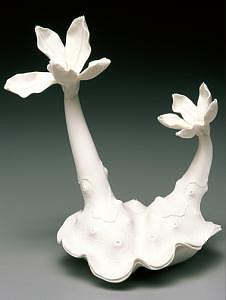 Ceramic Sculpture - Hybrid Bi Flora Number Four by Lindsay Feuer Ceramic Sculpture - Hybrid Bi Flora Number Four by Lindsay Feuer