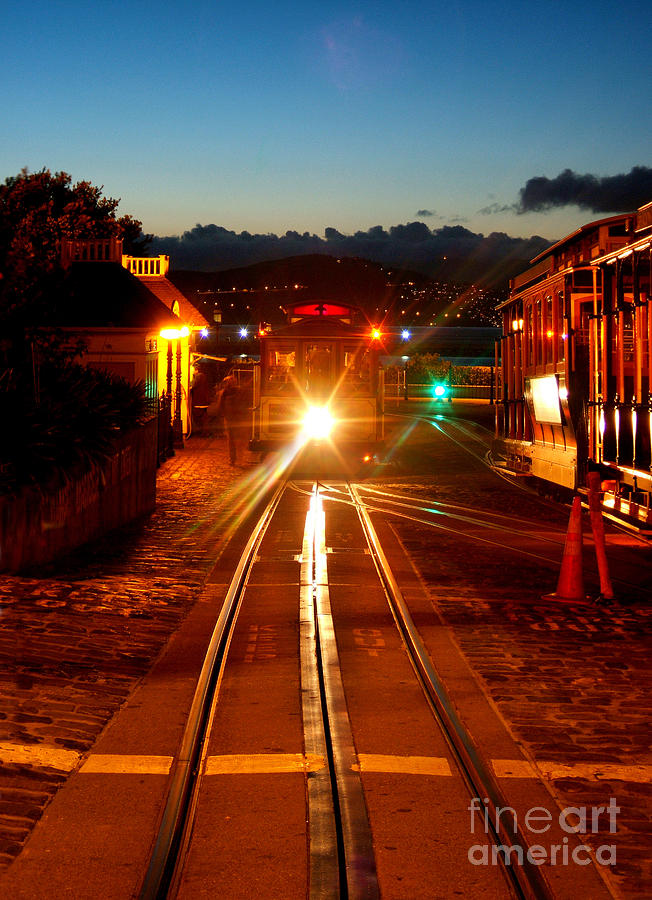 Hyde Street Cable Car Twilight Photograph by Wernher Krutein