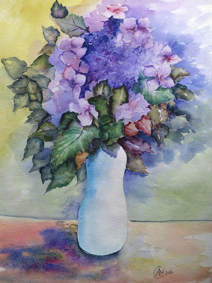 Hydrangea Painting by Angelina Whittaker Cook