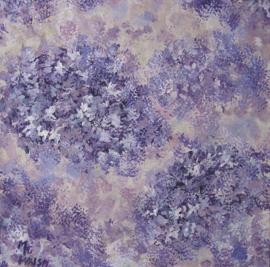 Hydrangea blossom abstract 1 Painting by Megan Walsh