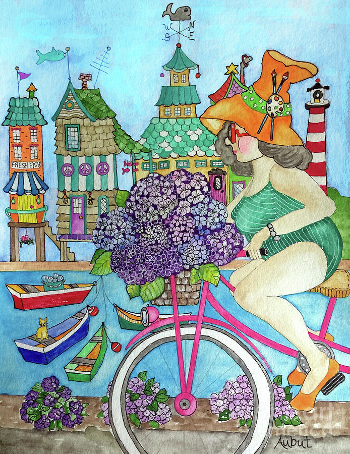 Hydrangea Delivery Painting by Rosemary Aubut