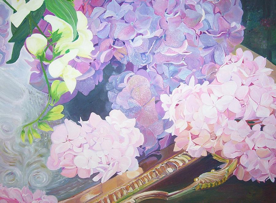 Hydrangea Painting by Ewald Smykomsky
