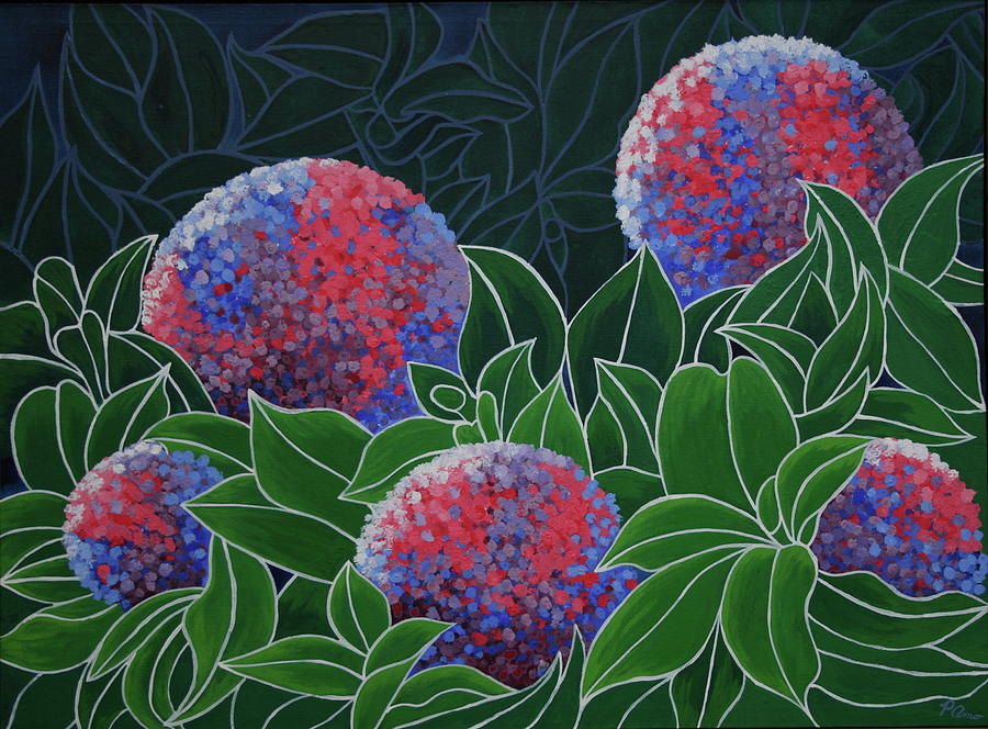 Hydrangea Grandiflora Painting by Paul Amaranto