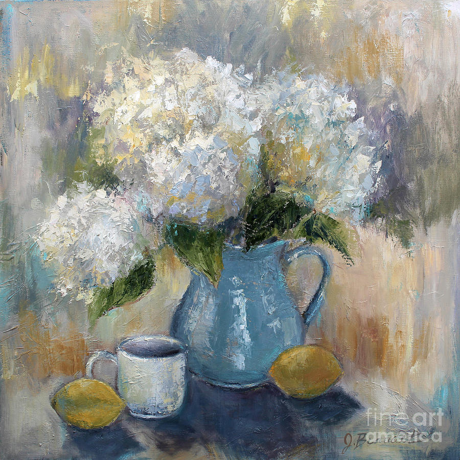 Hydrangea Morning Painting by Jennifer Beaudet