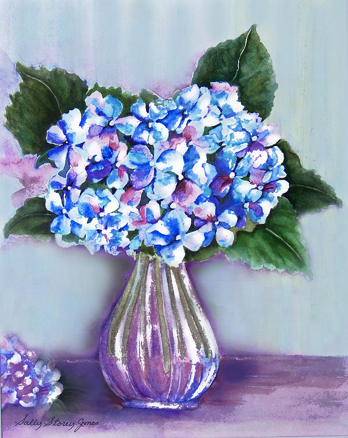 Hydrangea Painting by Sally Storey Jones - Fine Art America