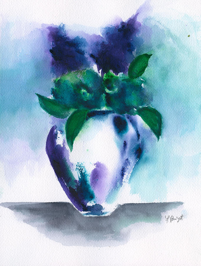 Hydrangeas Abstract 3 Painting by Frank Bright