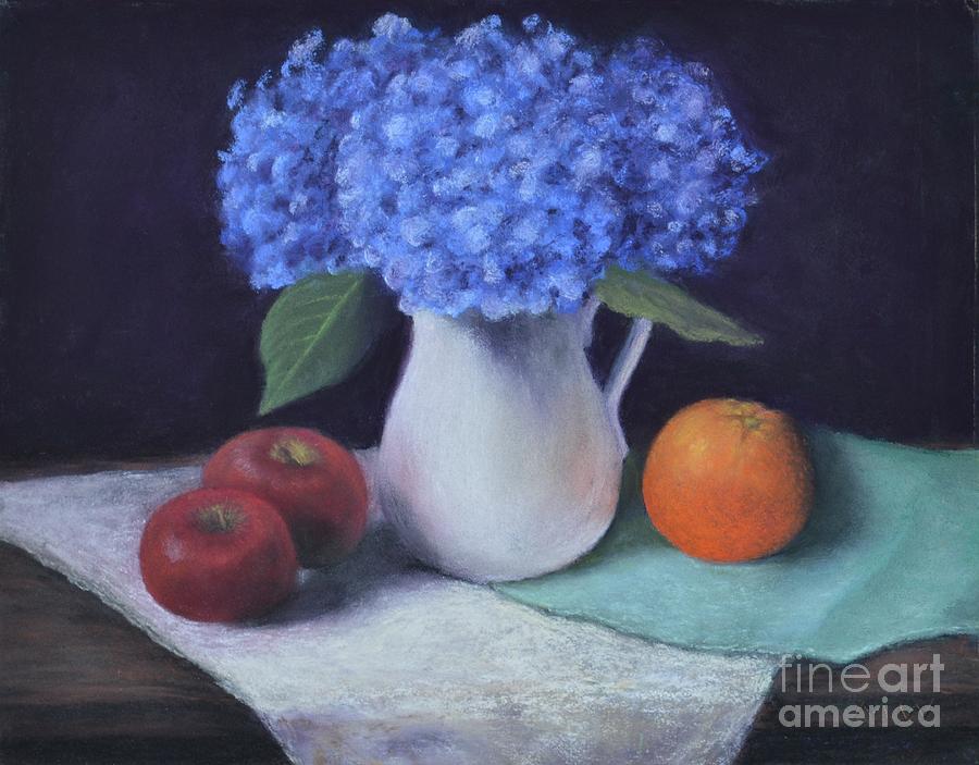 Hydrangeas and Fruit Pastel by Michelle Welles