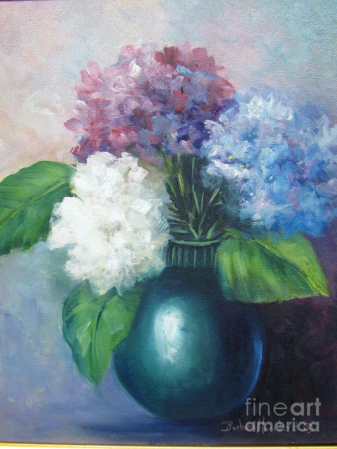 Hydrangeas Painting by Barbara Haviland