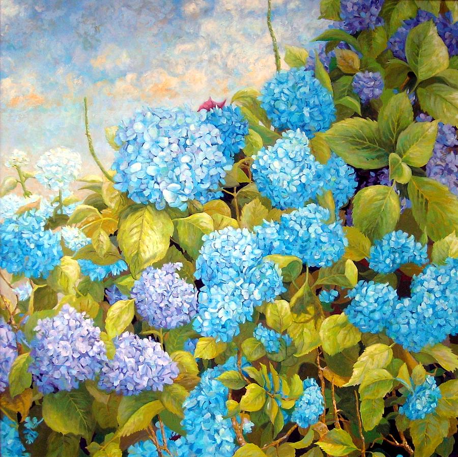 Hydrangeas Painting by Cameron Hampton PSA | Fine Art America