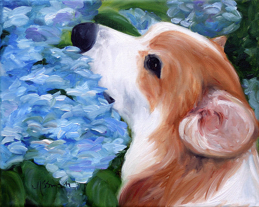 Animal Painting - Hydrangeas by Mary Sparrow