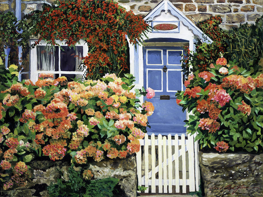 Hydrangeas Rose Cottage Painting