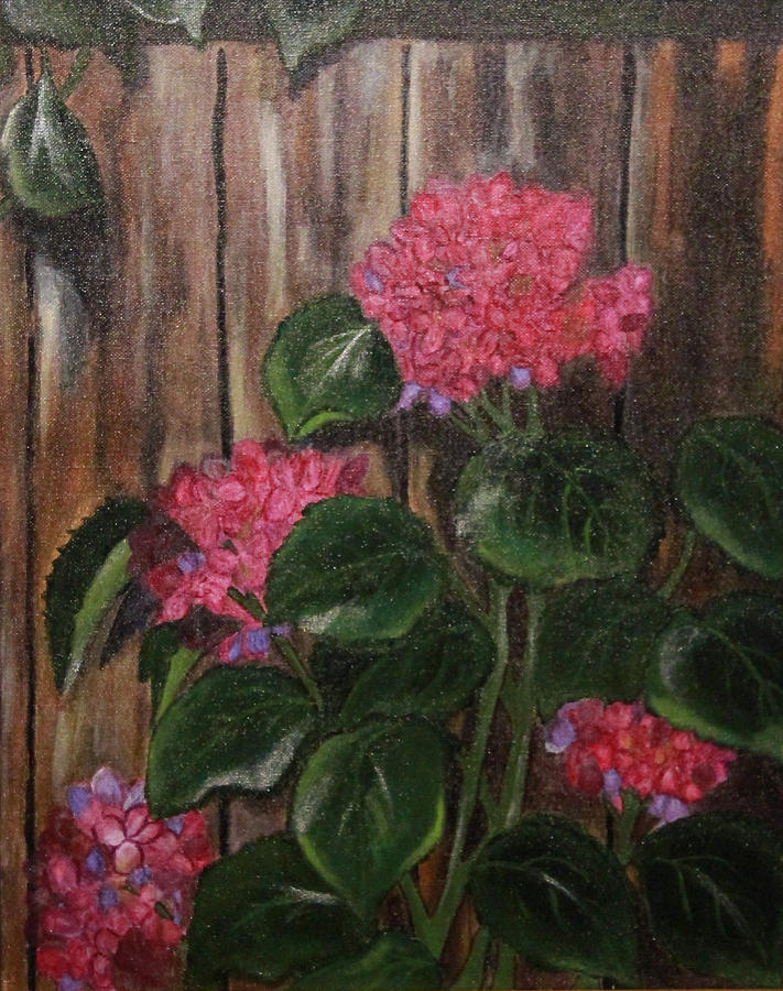 Hydrangeas Painting by Suzon Lemar
