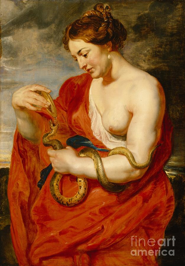 Greek Painting - Hygeia - Goddess of Health by Peter Paul Rubens
