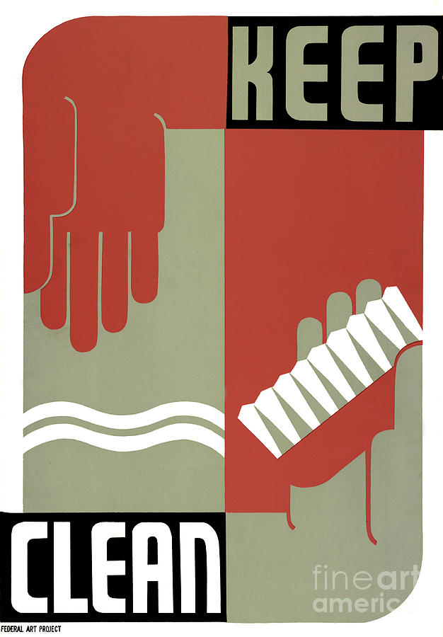 Hygiene and Cleanliness FAP Poster 1939 Photograph by Science Source