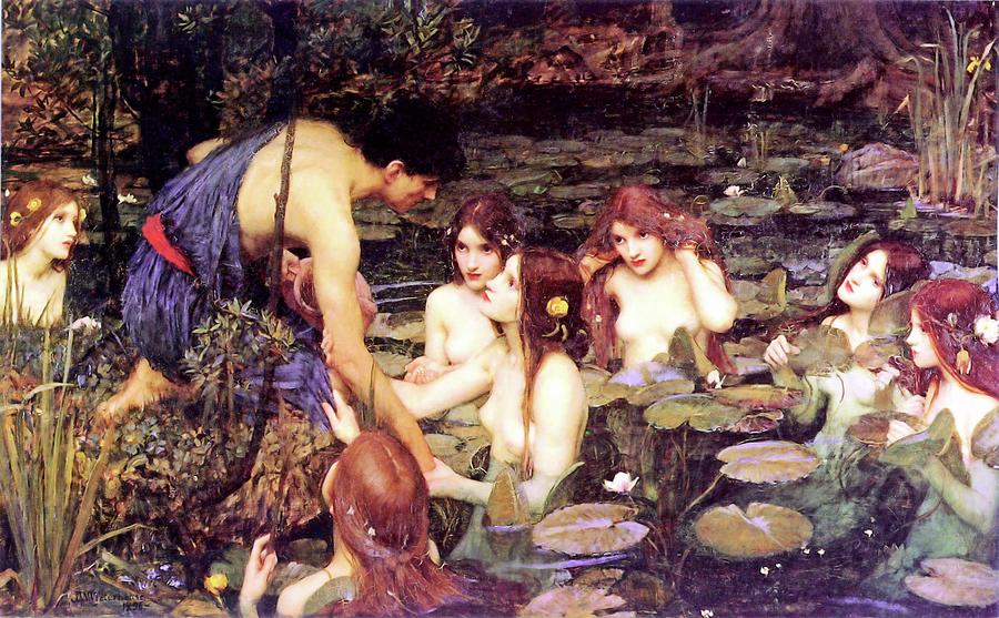 John William Waterhouse Painting - Hylas and the Nymphs by John William Waterhouse
