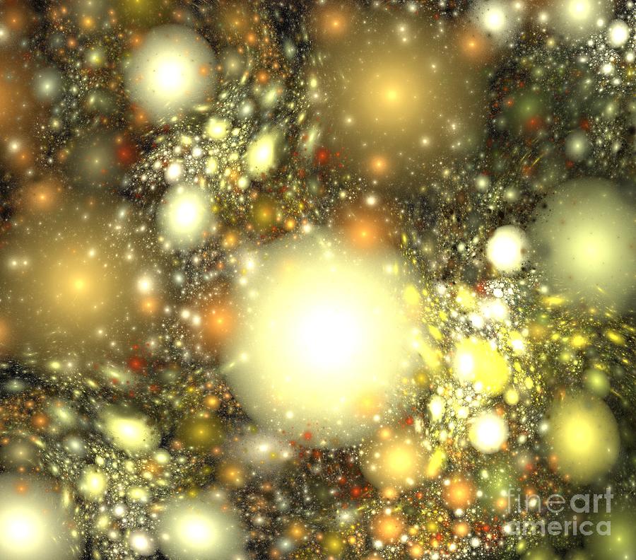 Abstract Digital Art - Hyperspace Stars by Kim Sy Ok