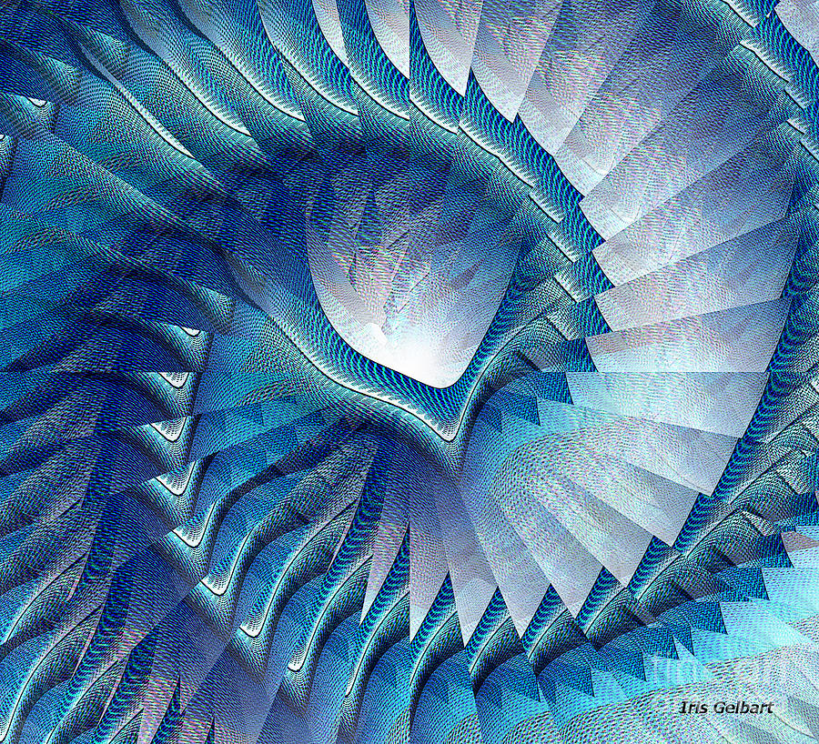 Hypnotic Blue Digital Art by Iris Gelbart