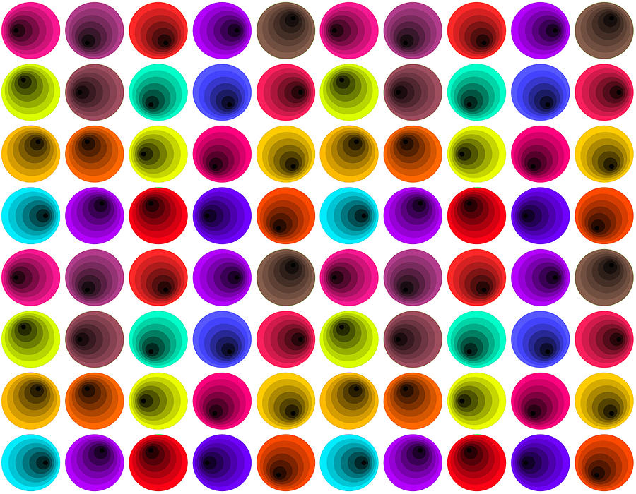 Ball Digital Art - Hypnotized Optical illusion by Sumit Mehndiratta