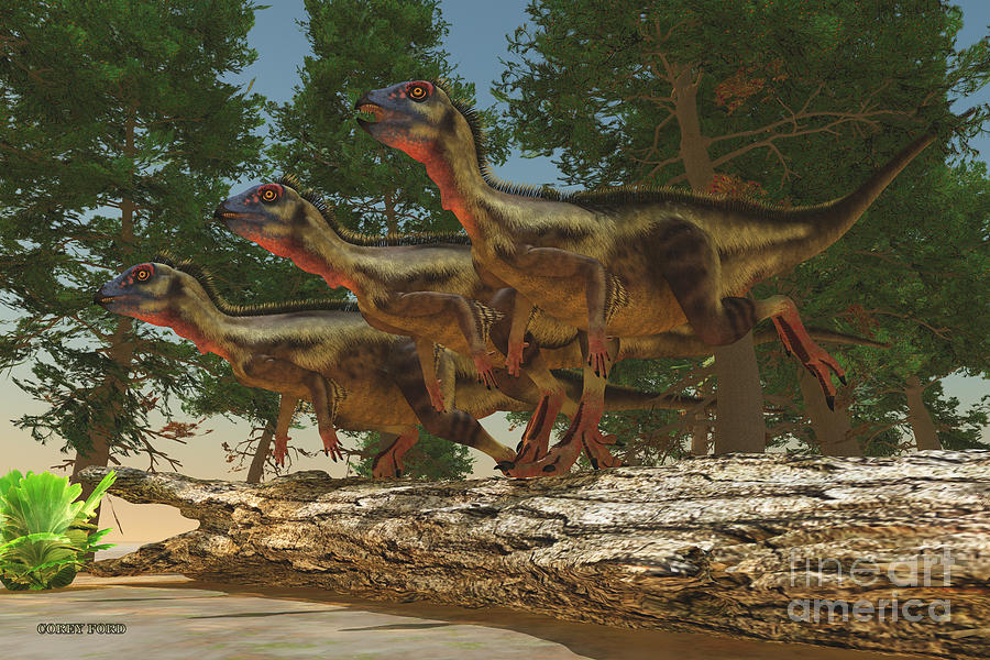 Prehistoric Painting - Hypsilophodon Dinosaurs by Corey Ford