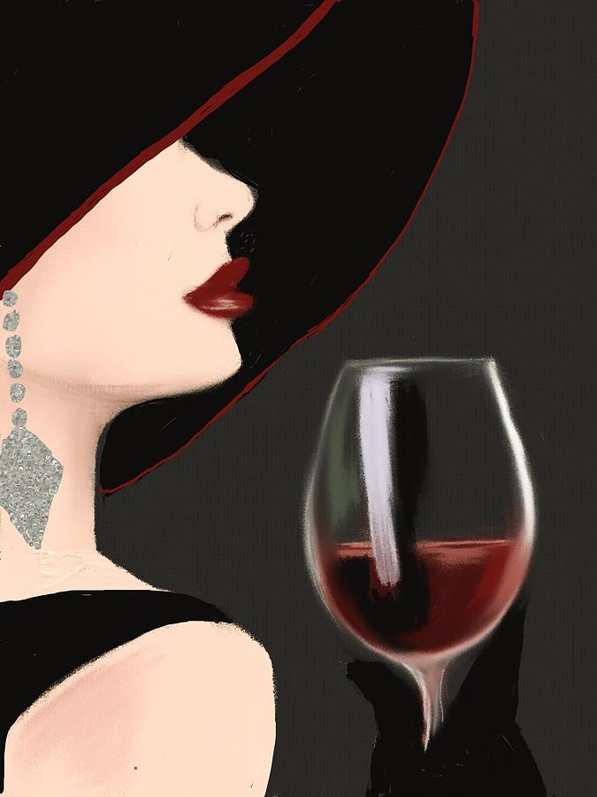 I Adore Red Wine Digital Art by Michele Koutris