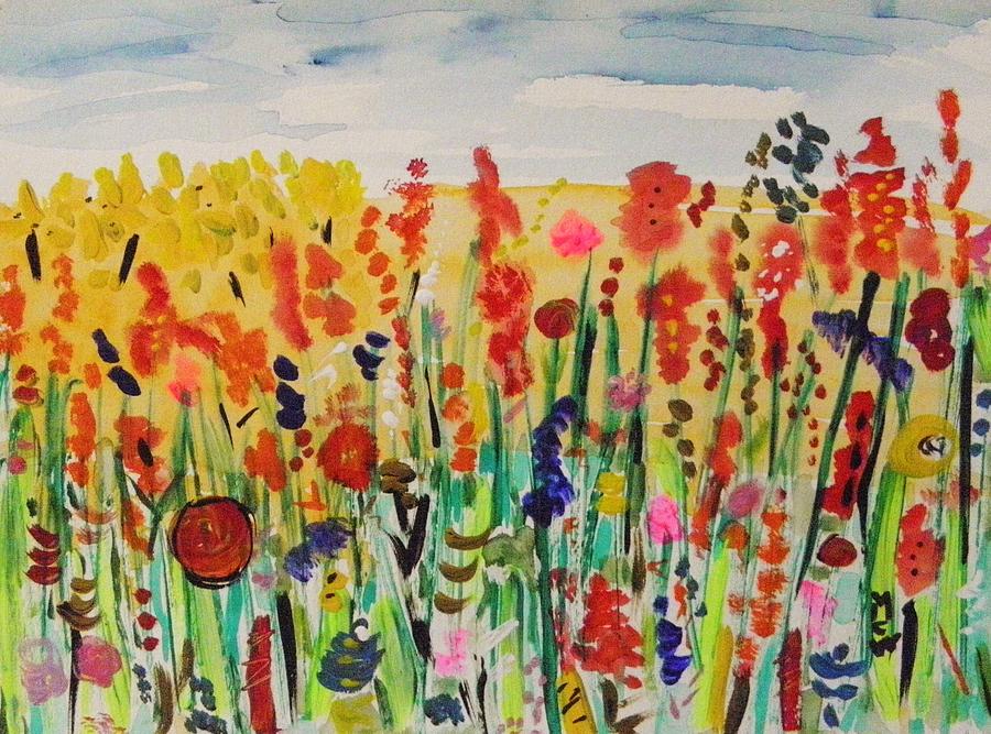 I Am a Happy Garden Painting by Mary Carol Williams