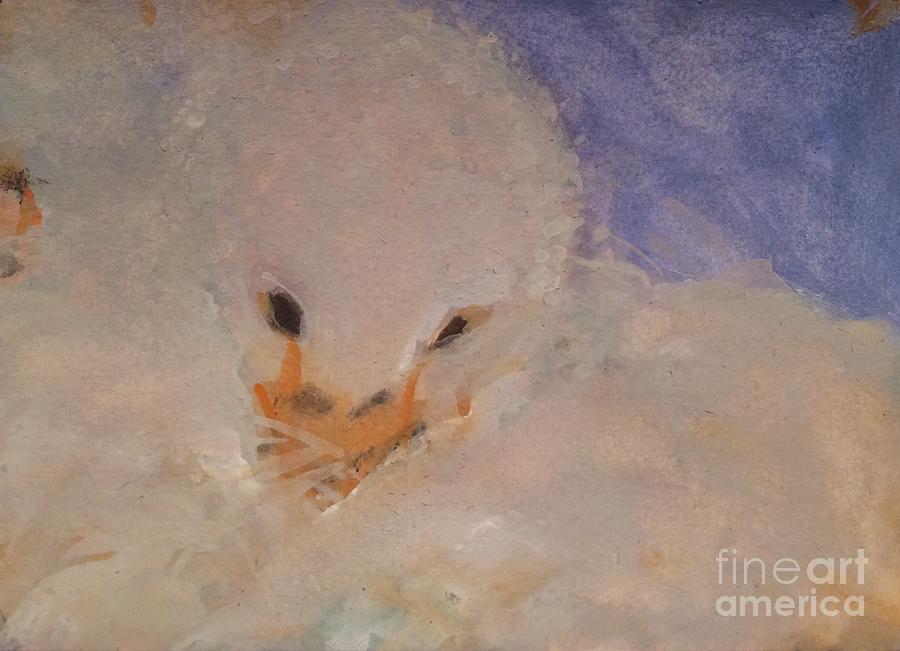 I am a Swan and its cold out here Painting by Aase Birkhaug ICA