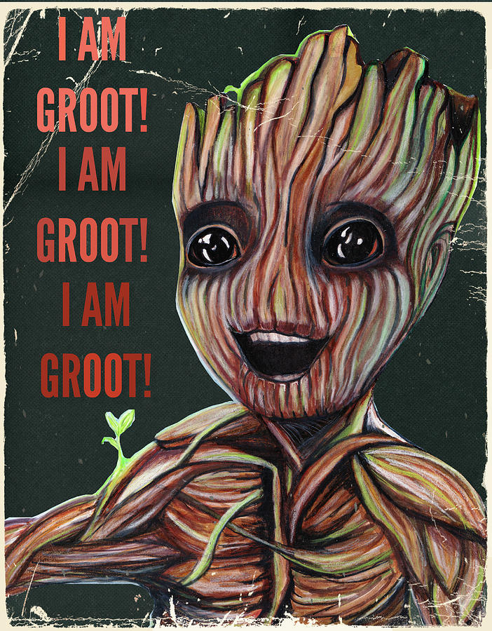 I Am Groot Mixed Media by Ashley Durand - Fine Art America