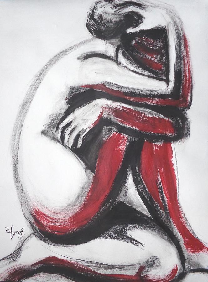 I Am Not In Love - Female Nude Painting by Carmen Tyrrell
