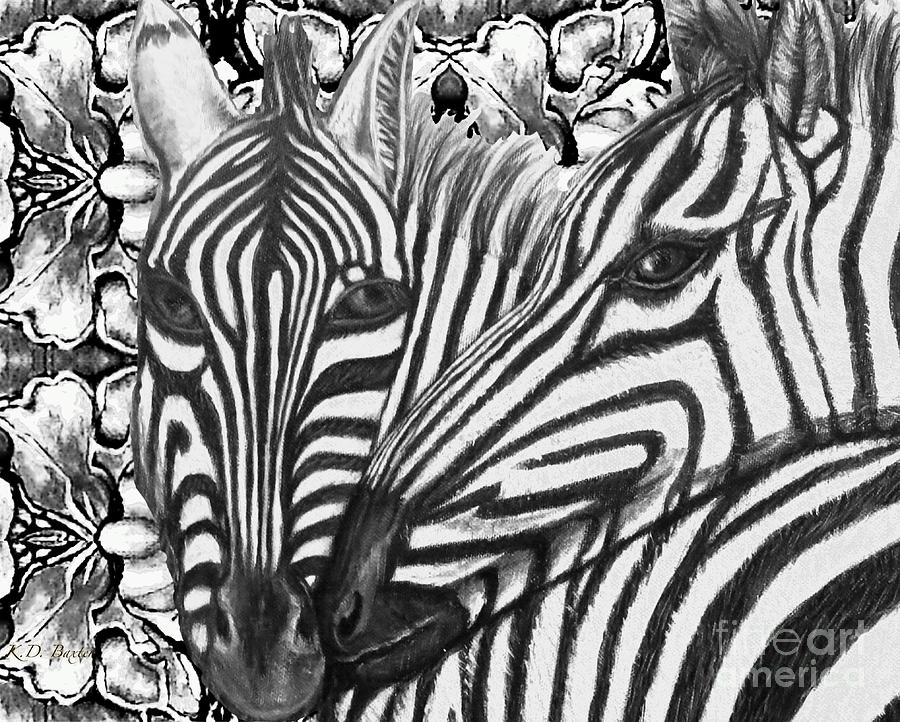 I Am So Into You Zebra Love Painting by Kimberlee Baxter