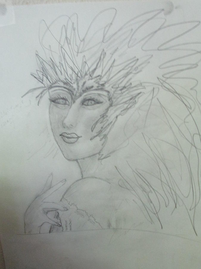I Am The Phoenix Drawing by Sharyn Winters