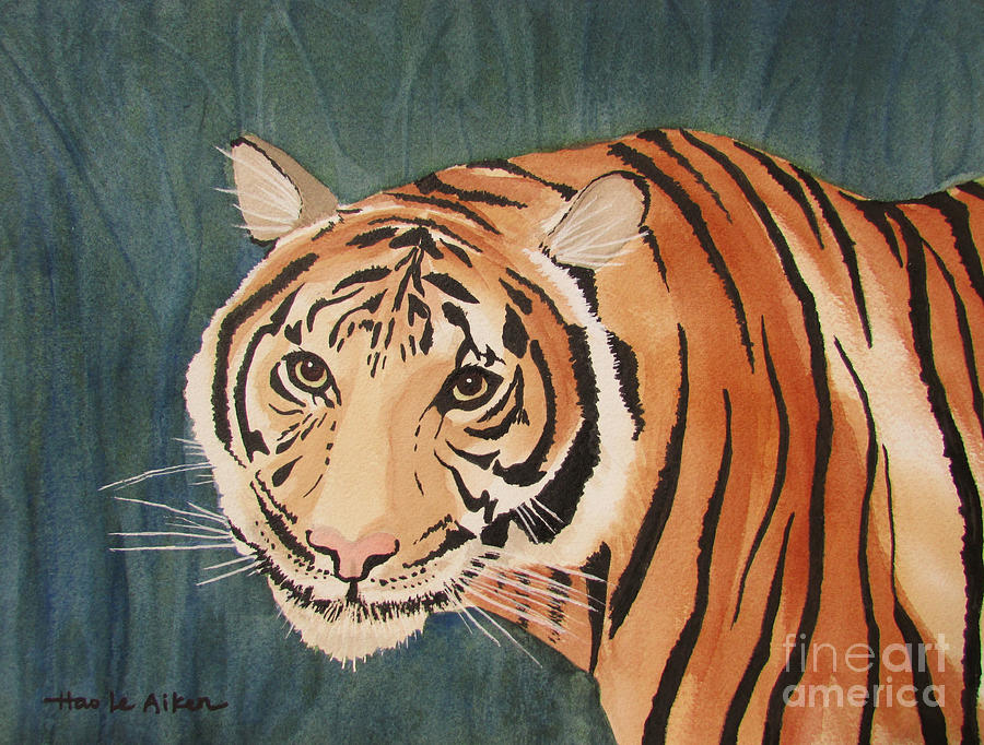 I Am The Tiger - Watercolor Painting by Hao Aiken