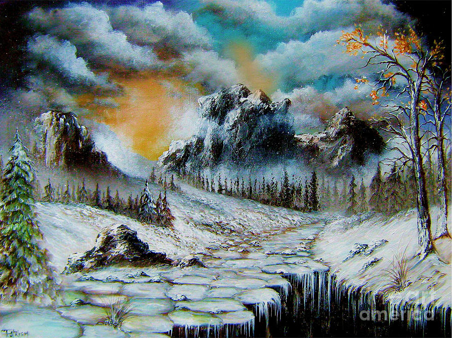 Mountain Painting - I am the World by Bella Apollonia