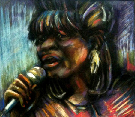 Portrait Painting - I can love you like a woman or fight you like a man by Jackie Merritt