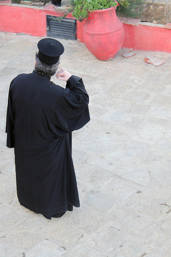 Priest Photograph - I cant hear you by Munir Alawi
