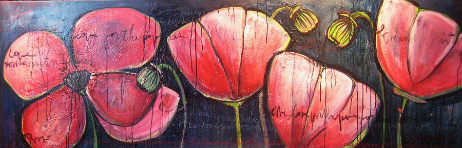 I Choose to Live a Life of Purpose Poppies Painting by Laurie Maves ART