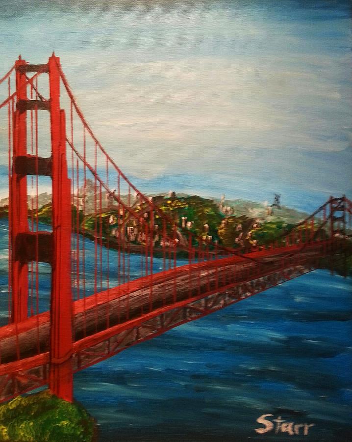 Architecture Painting - Golden Gate Bridge  San Francisco by Irving Starr