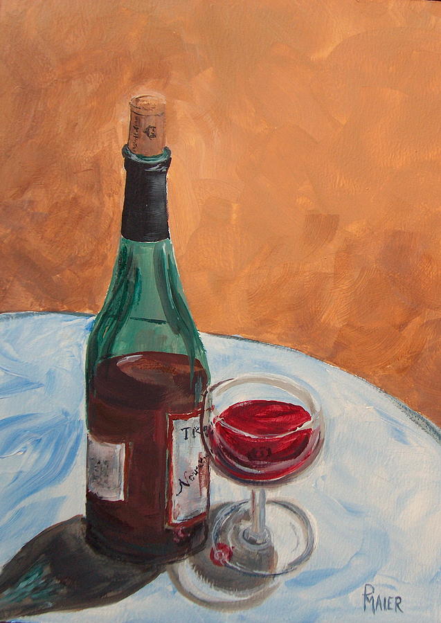 I Drink Alone Painting by Pete Maier