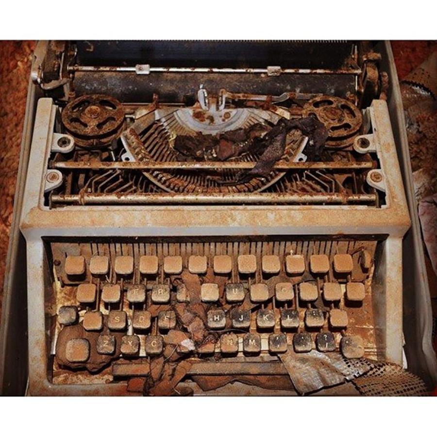 House Photograph - I Found An #old #typewriter In An by Anna Woodard
