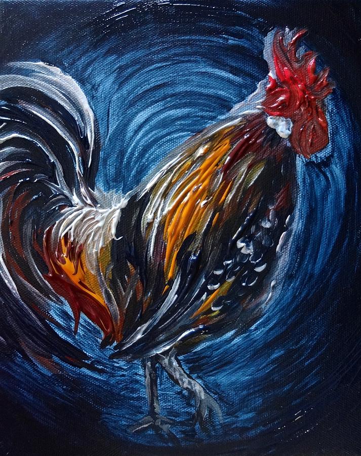 I Gayu Guam Rooster Painting by Michelle Pier