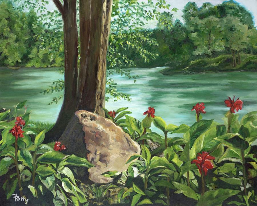 Water Painting - I Go to the Rock by Freida Petty Water Painting - I Go to the Rock by Freida Petty