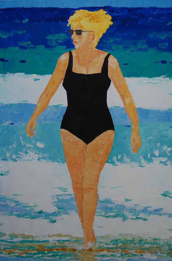 Beach Scene Painting - I Got A Woman by Art Mantia