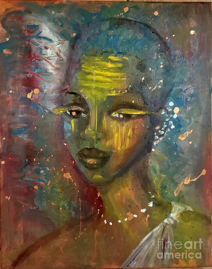 Queen Painting - I Have Seen An African Queen by Esther A Yulfo-Simmons