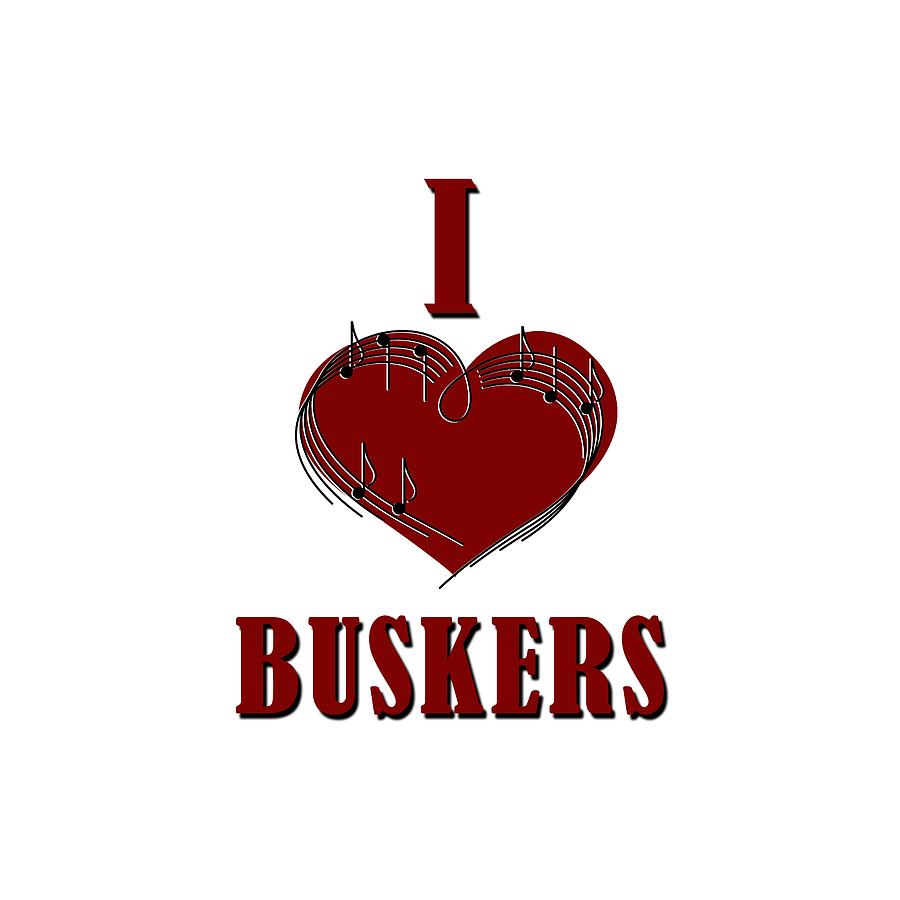 I Heart Buskers Digital Art by John Haldane