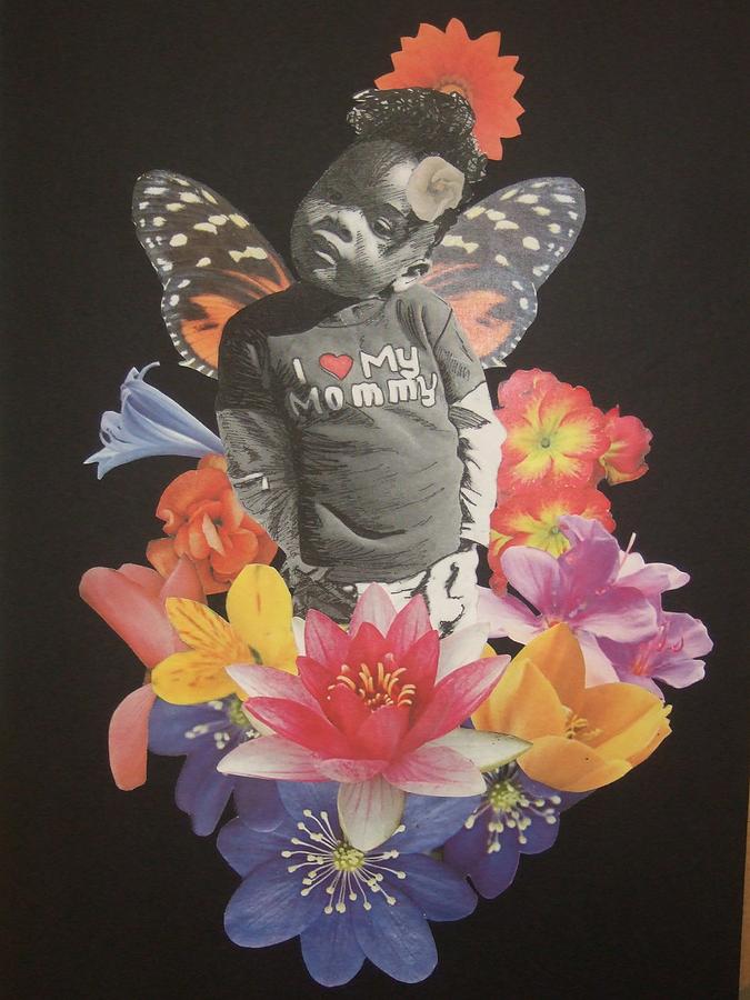 Flower Mixed Media - I heart my Mommy by Edmund Royster
