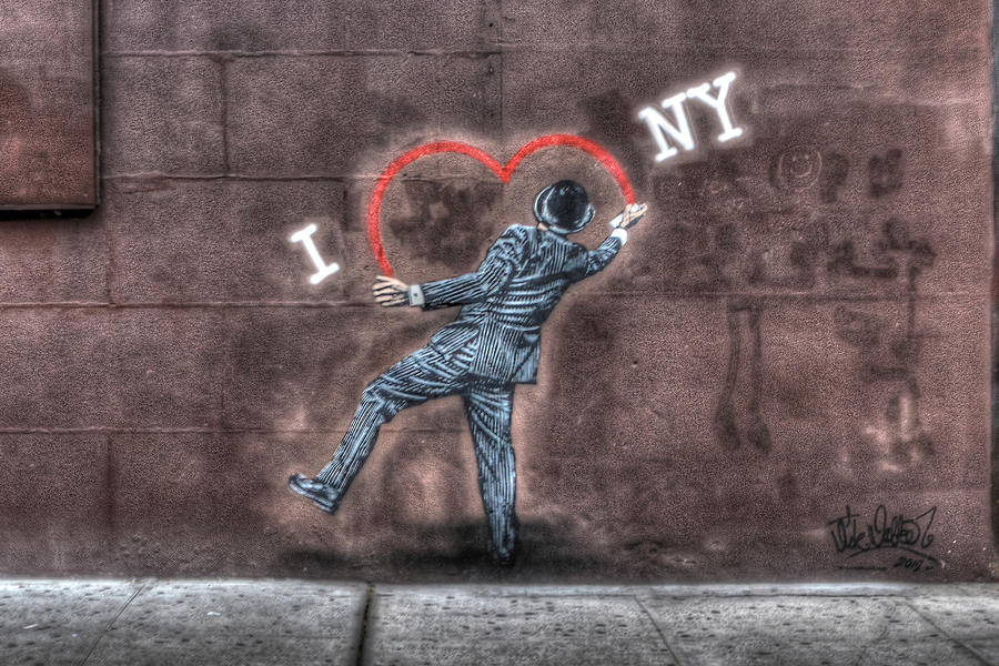 I Heart Ny Street Art Zoomed In Photograph