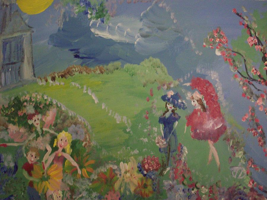 I hope fairies are real Painting by Judith Desrosiers