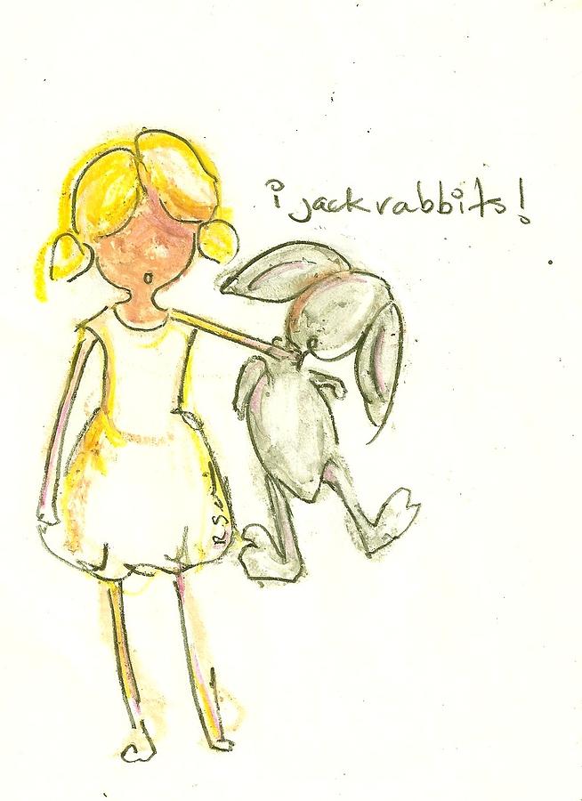 I Jack Rabbits Drawing by Ricky Sencion